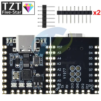 TZT 1/2PCS NANO V3.0 / Nano SuperMini Typ-C Entwicklungsboard Atmega328p Chip Ch340 Serial Port für Arduino