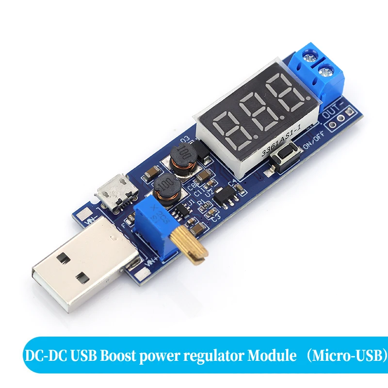 DC-DC 5V bis 3,5V / 12V USB Step UP / Down Netzteilmodul Einstellbarer Boost Buck Converter Out DC 1,2V-24V