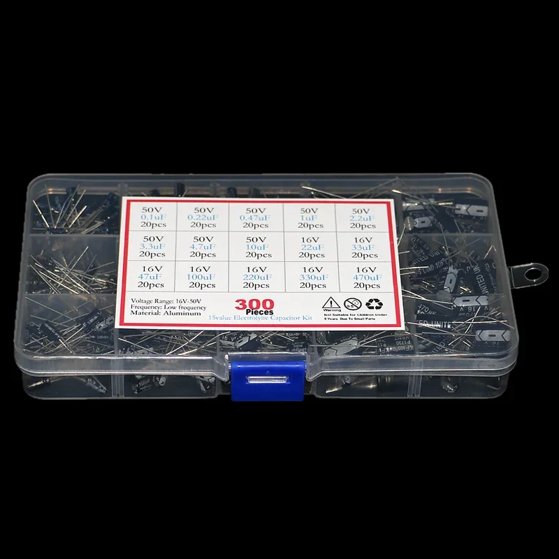 15 Arten 16 V 50 V 0,1 uf-470 uF Elektrolytkondensator (300 Stück) – Bild 3