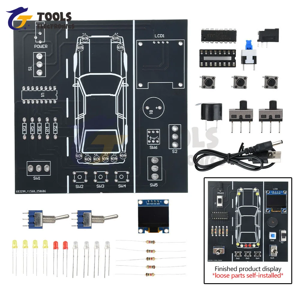 DIY Löten Praxis Kit Auto Fahren Simulator Elektronische Projekt – Bild 3