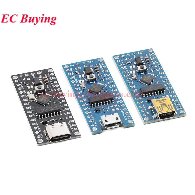 Nano V3.0 Mini Typ-C Micro USB ATmega168P ATmega328P MCU Core – Bild 5