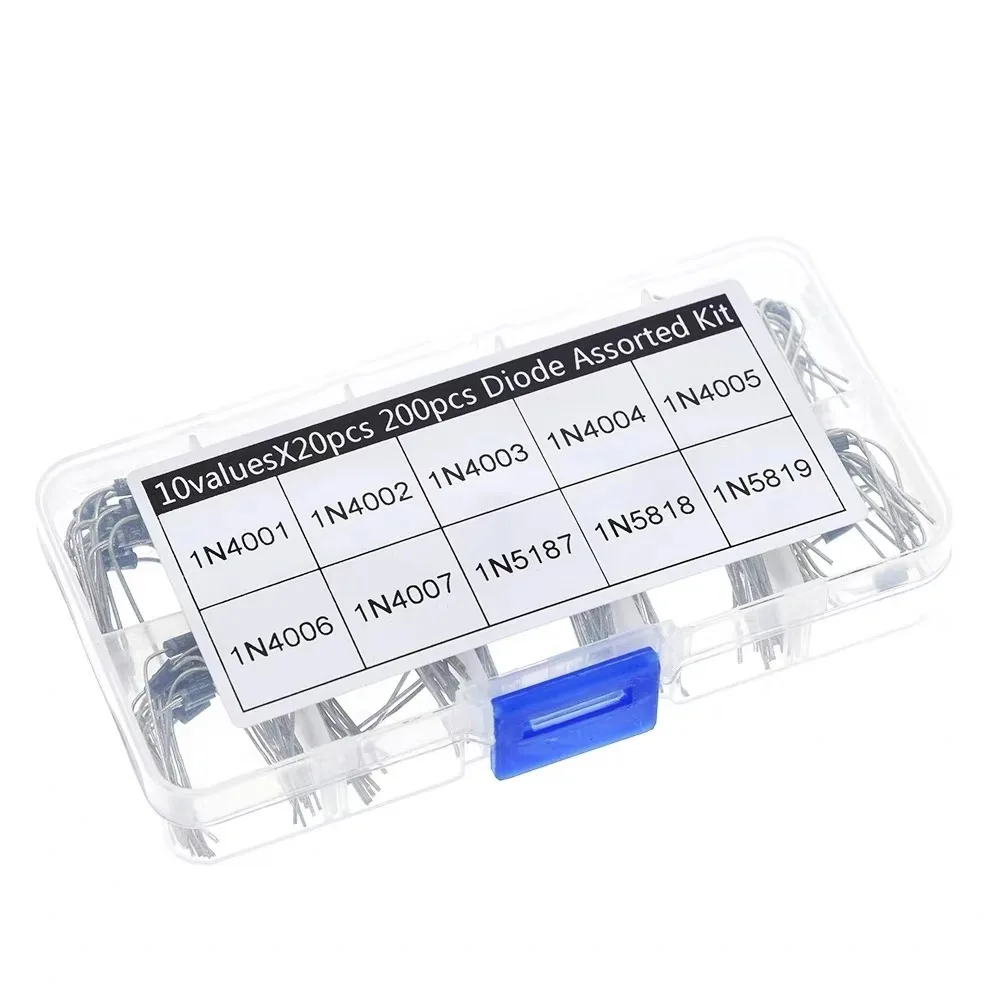 10 Werte Gleichrichterdioden-Sortiment-Set 1N4001 1N4002 (200 Stück) – Bild 2