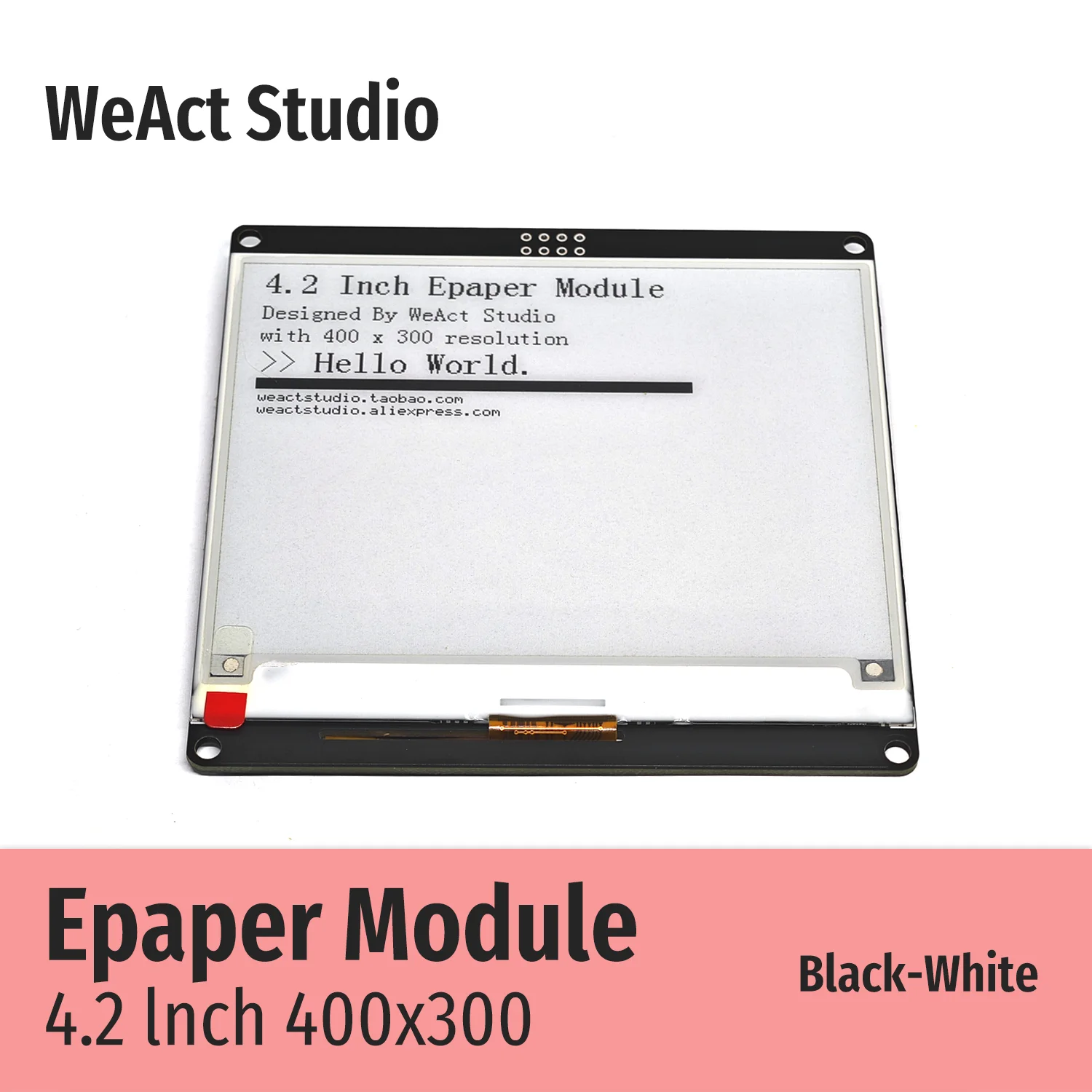 WeAct 4,2'' 4,2 Zoll Epaper Modul E-Paper E-Ink EInk Display Bildschirm SPI Schwarz-Weiß