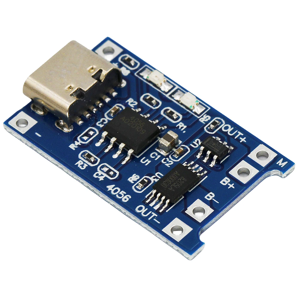 TP4056 5 V 1 A Typ-C USB 18650 Lithium-Batterie-Ladeplatine (10 Stück) – Bild 2