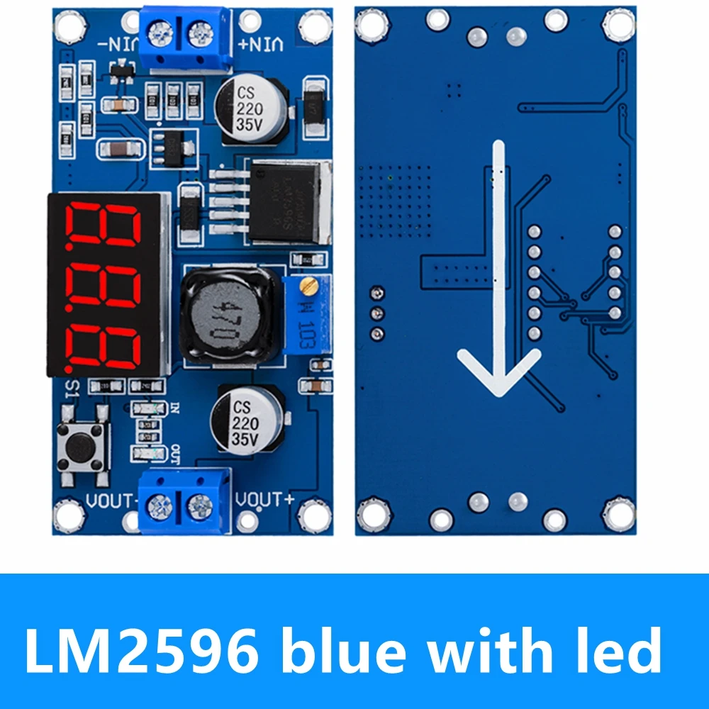 ‌ LM2596S Einstellbares Abwärtswandlermodul - 4-40 V auf 1,3-35 V DC/DC-Abwärtsregler mit 3 A/92 % Effizienz |