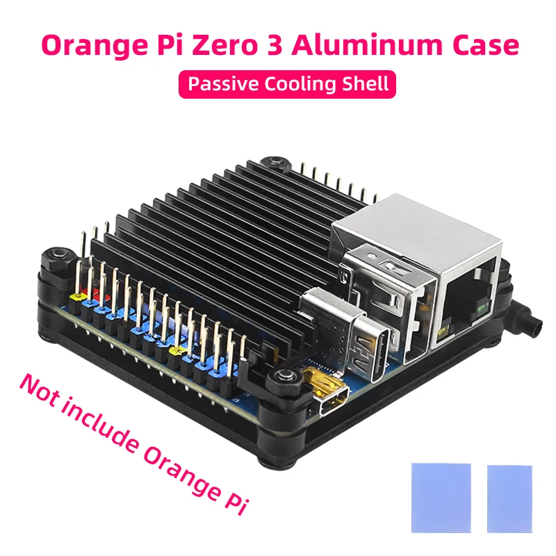 Orange Pi Zero 3 Aluminiumgehäuse Metall Passives Kühlgehäuse Silikon-Kühlkörper für OPI Zero 3 1 2 4 GB Board