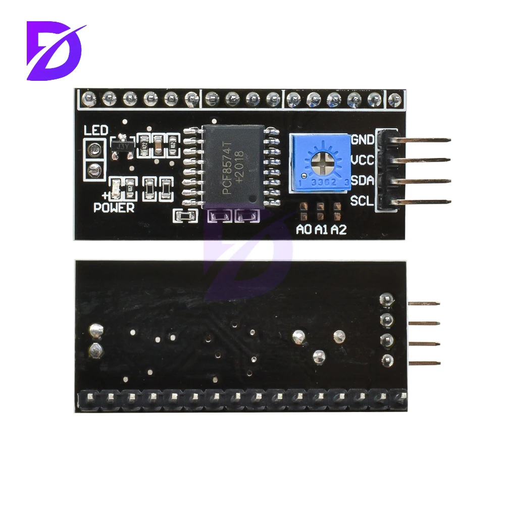 LCD1602 I2C Display Modul Blau Grüner Bildschirm 5V PCF8574 IIC – Bild 4