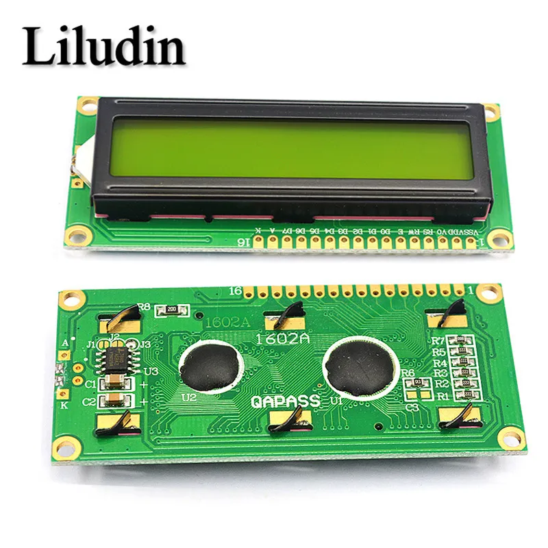 LCD1602 1602 LCD Modul Blau/Gelb Grün Bildschirm 16x2 Zeichen LCD – Bild 4