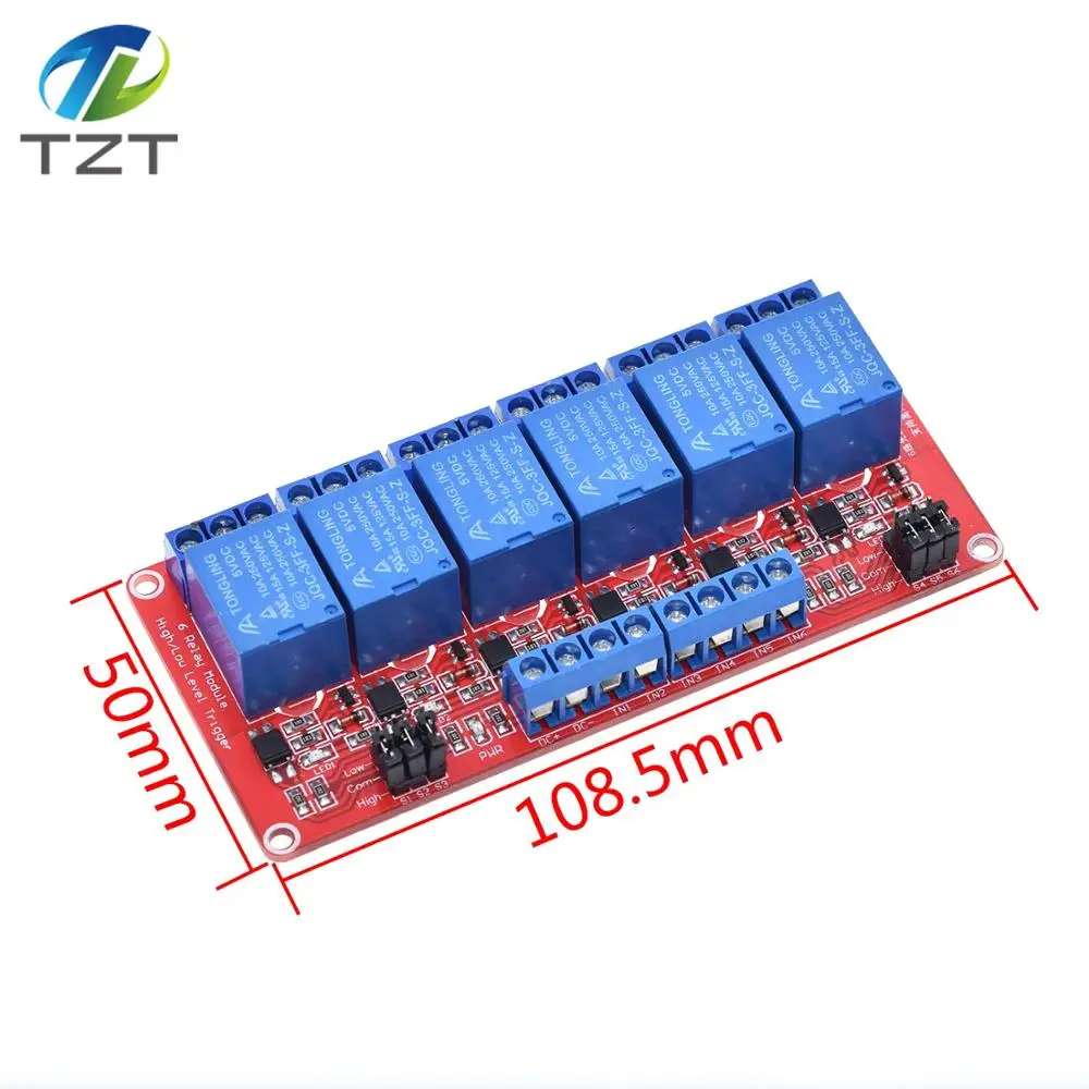 DIYTZT 1 Stück 1 2 4 8 Kanal 5V Relaismodul-Platine mit Optokoppler – Bild 5
