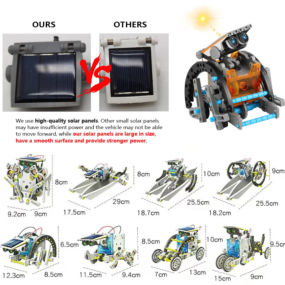 13-in-1 Solar-Roboter-Bausätze DIY STEM-Projekte – Bild 6