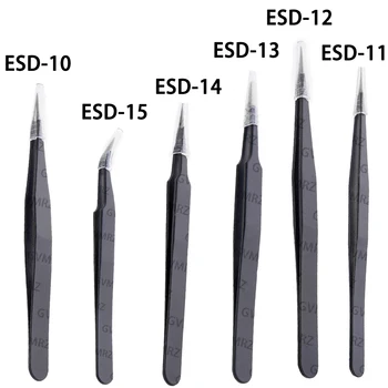 Pinzette ESD-10 ESD-11 ESD-14 Antistatisch für DIY-Projekte & Elektronik-Reparaturen Präzisionsmontage ESD-12