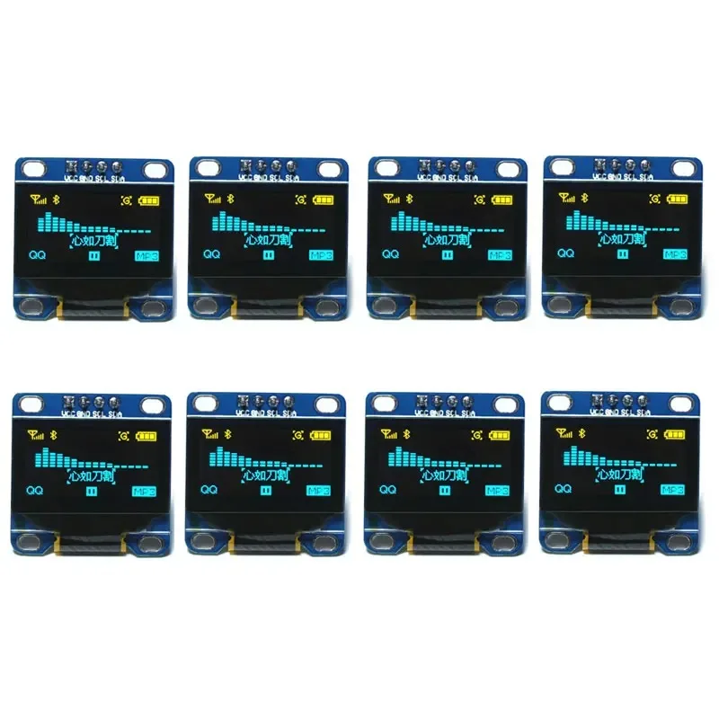 0,96" OLED Display 128x64 I2C SSD1306 Blau/Gelb LCD Display Modul für Arduino Raspberry Pi ESP32 DIY