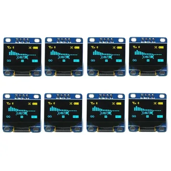 0,96" OLED Display 128x64 I2C SSD1306 Blau/Gelb LCD Display Modul für Arduino Raspberry Pi ESP32 DIY