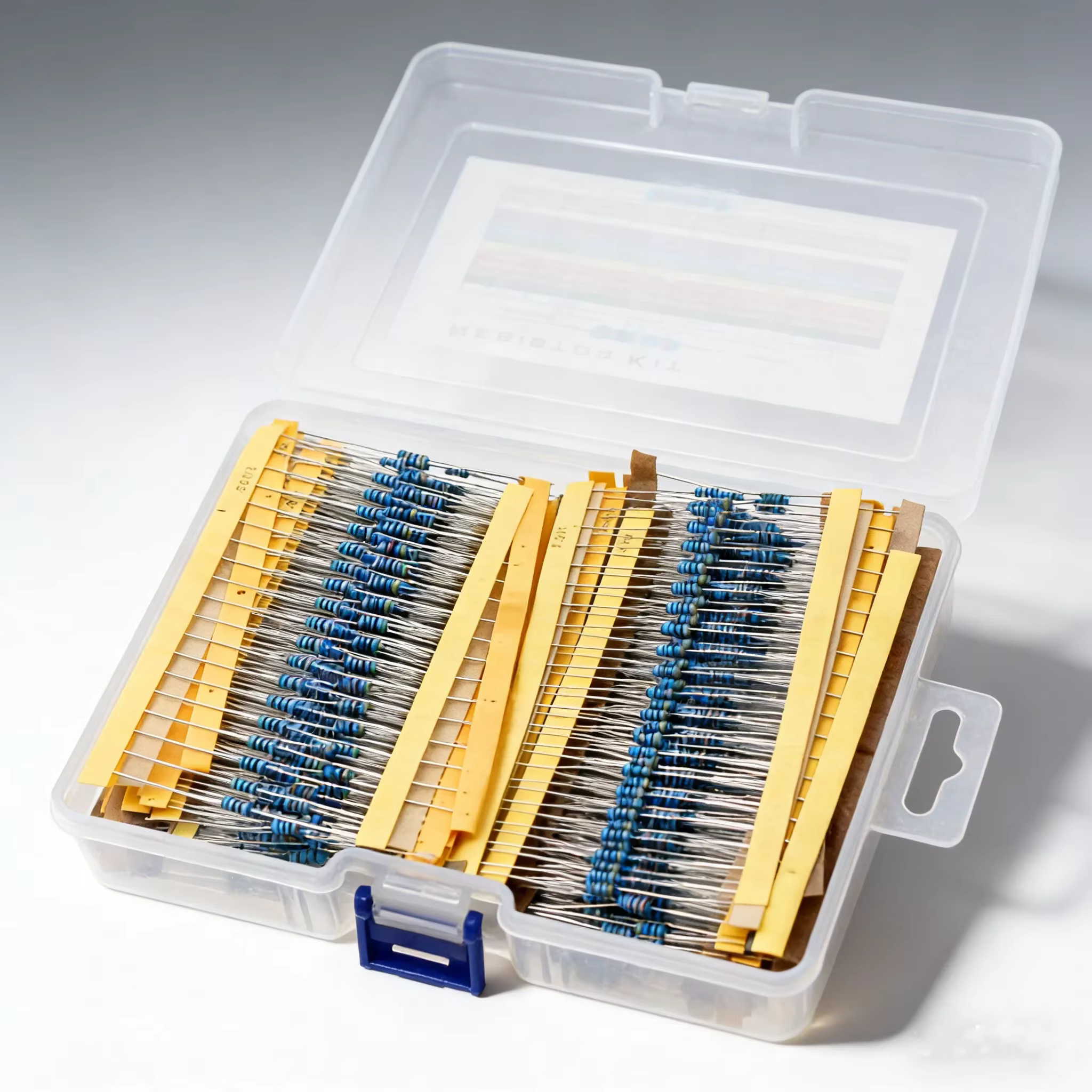 Metallfilmwiderstands-Set mit 130 Werten, 1/4W 0,25W 1% Toleranz, 1 Ohm - 3M Ohm Elektrische (2600 Stück)