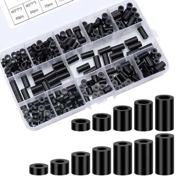 Nylon-Abstandshalter-Set, rund, M3/M4, für Steckdosen, Schalter, Schrauben und DIY-Projekte (260 Stück)
