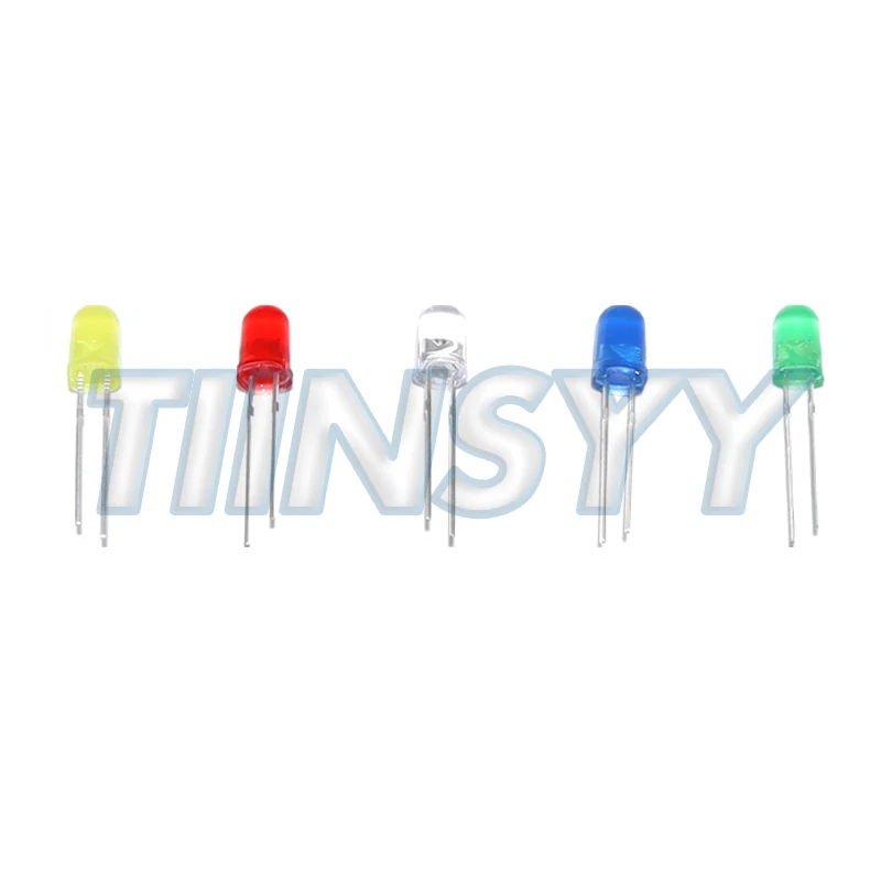 F3 F5 LED-Dioden Verschiedene Sets Weiß Grün Rot Blau Gelb 3MM 5MM – Bild 6