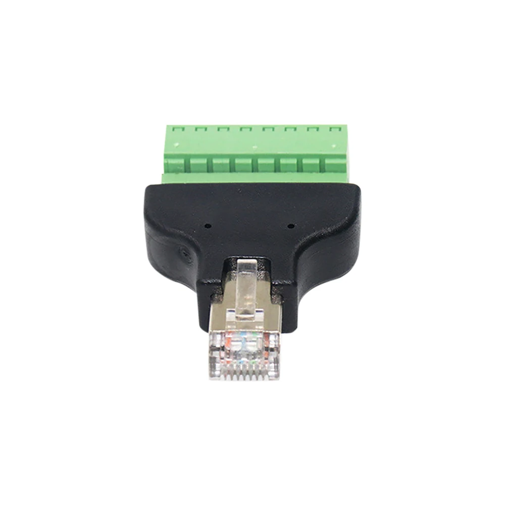 RJ45 auf Schraubklemmenblock 8-Pin-Stecker Ethernet RJ45 Stecker – Bild 2