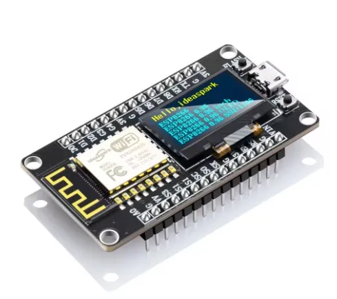 NodeMCU ESP8266 Entwicklungsboard mit 0,96'' OLED-Display, CH-340, ESP-12E WiFi-Modul, Micro-USB