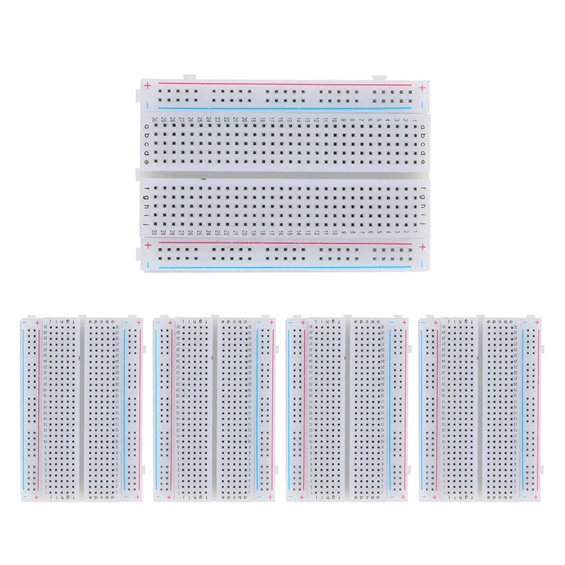 400/830-Punkte-Steckplatine 830-Punkte-Steckplatine MB-102 Lötfreie PCB-Testplatine (5 Stück)