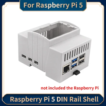 Himbeer Pi 5 Abs Gehäuse Din Rail Shell optional Lüfter Aluminium Kühlkörper für Schalttafeln für RPI 5