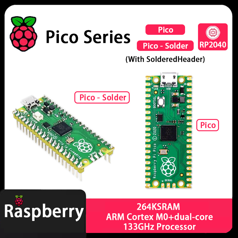 Raspberry Pi Pico Pico 2 Pico W Pico WH Pico H Pico 2 W RP2040 RP2350 – Bild 4