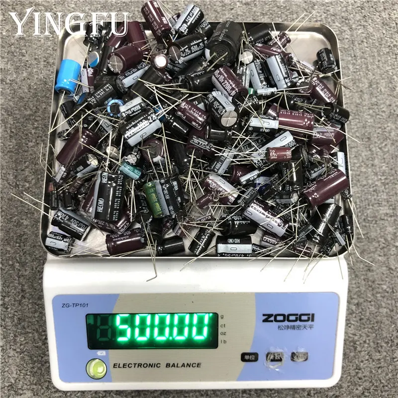 500 Gramm/Lot gemischter Elektrolytkondensator Verkauf für DIY-Liebhaber Reparatur elektronisches