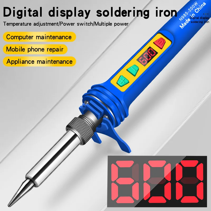 100-200W Hochleistungs-Digital-Display-Lötkolben mit Einstellbarer – Bild 3