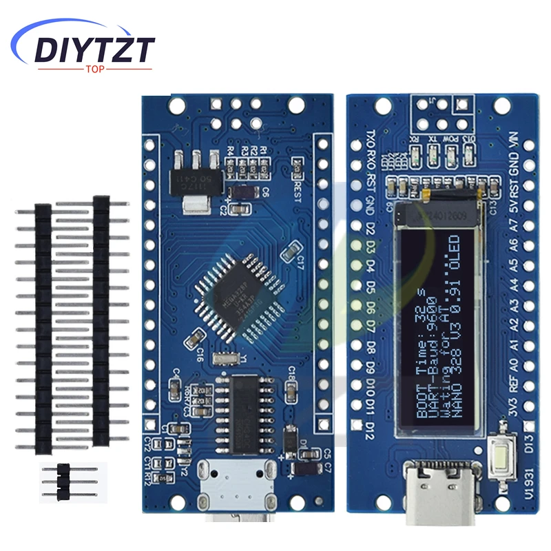 Nano V3.0 Atmega328P Ch340C mit Integriertem 0,91" OLED-Display 128*32 – Bild 4