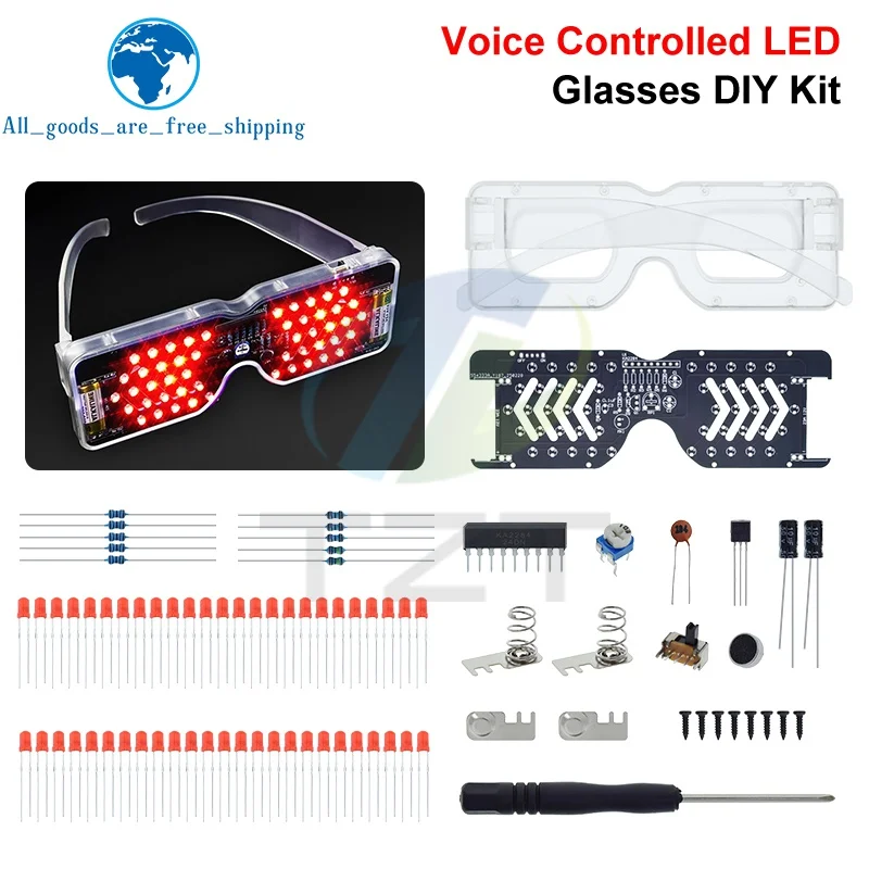 DIY LED-Brille Elektronik-Bausatz DIY Lötprojekt Übungs-Lötset – Bild 4