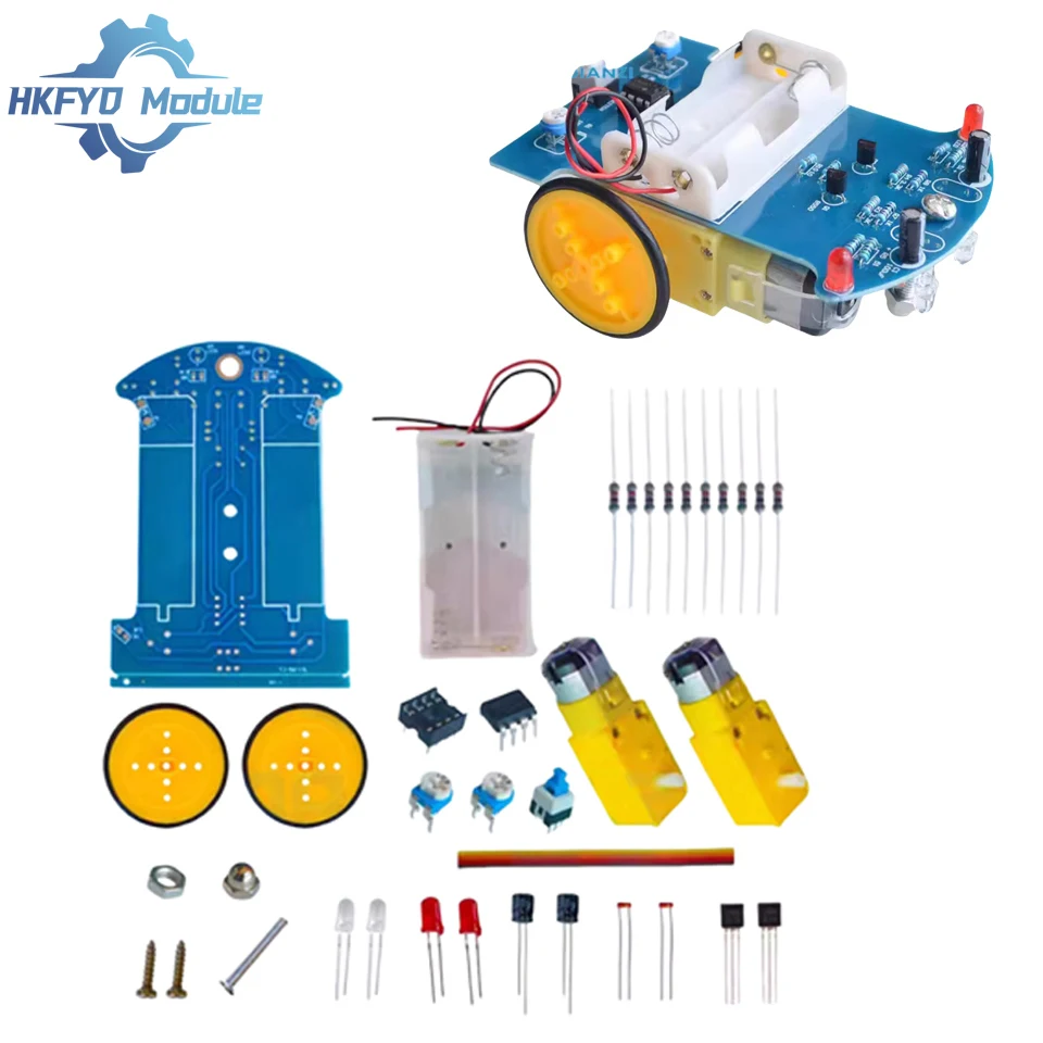 Billige D2-1 intelligente Roboterauto-Kits, die lichte mpfindliche Roboter-Kits für Autos verfolgen Teile