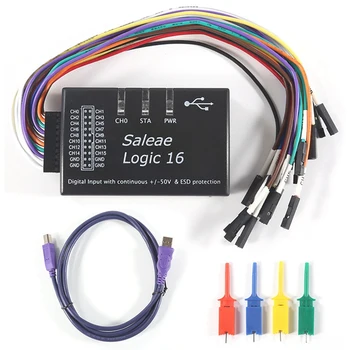 Saleae Logic USB-Logikanalysator Multi-System für Version Abtastrate 100 m 16-Kanal-Instrumente