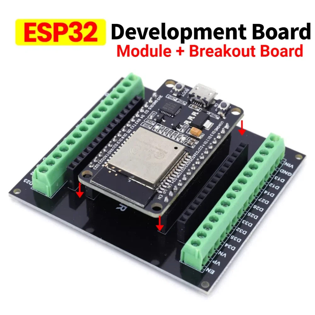 ESP32 Entwicklungsboard WiFi+Bluetooth Modul Dual-Core NodeMCU-32S ESP32-32D 32U 30-Pin Board mit extrem