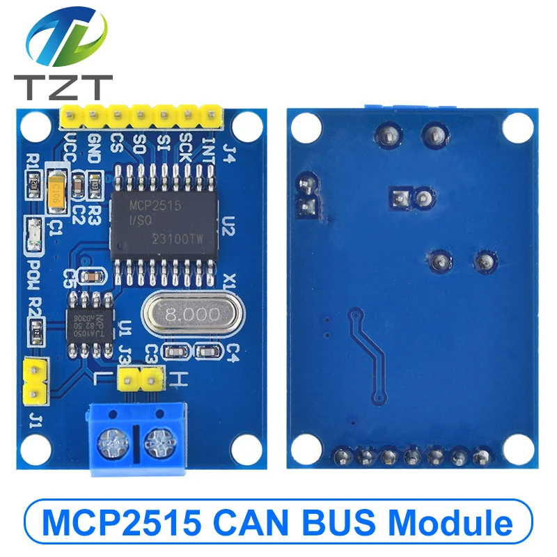 DIYTZT 1/3/5PCS MCP2515 CAN-Bus-Modulplatine TJA1050 Empfänger SPI für 51 MCU ARM Controller