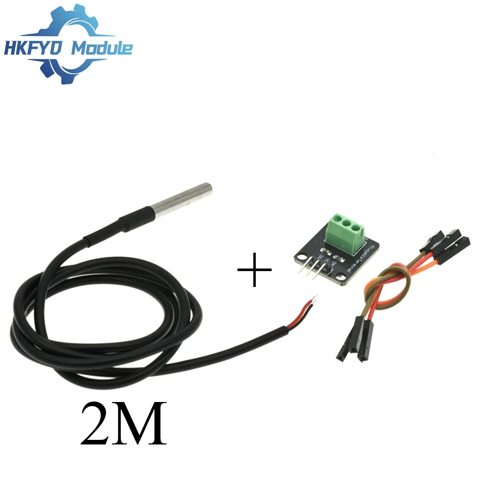 Wasserdichtes DS18B20 Temperatursensor-Modul-Kit mit 1-10M Kabel für Arduino aus Edelstahl