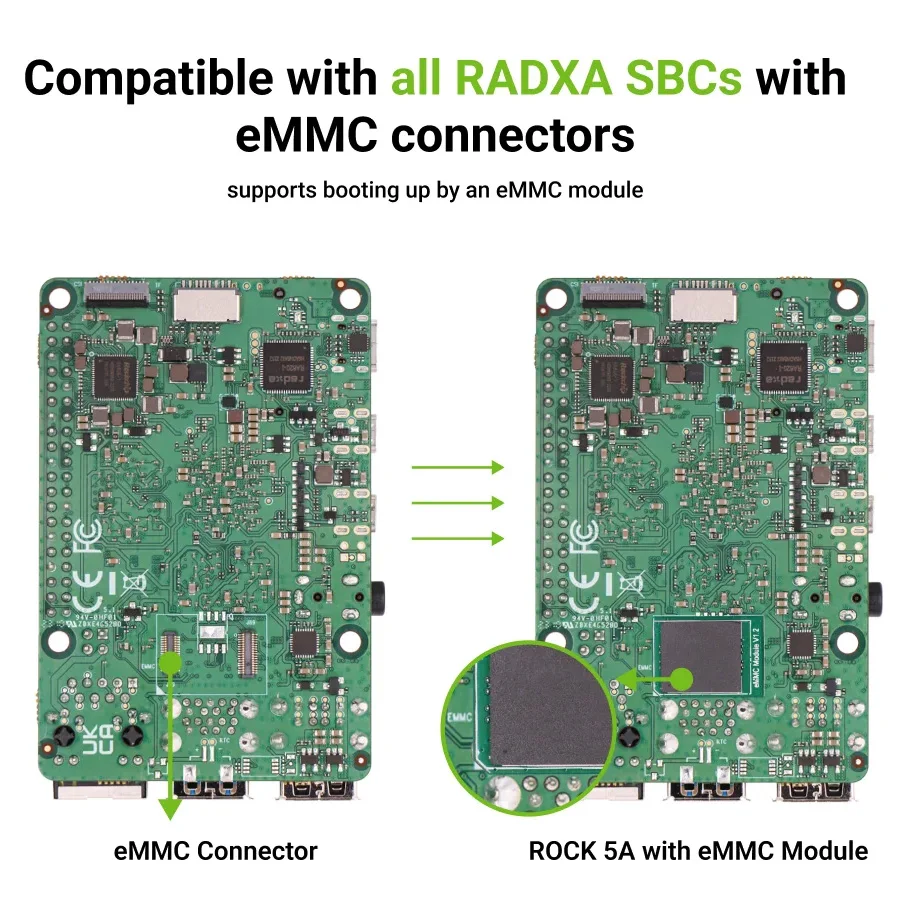 Radxa eMMC-Modul, bis zu 256 GB, kompatibel mit Radxa SBC, steckbare – Bild 4