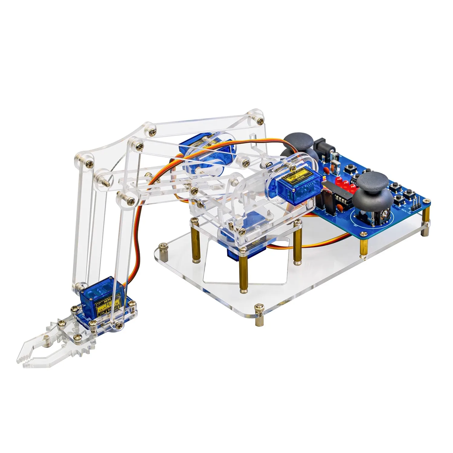 Lötbausatz für Mikrocontroller-Roboterarm mit Acrylgehäuse, Vier – Bild 2