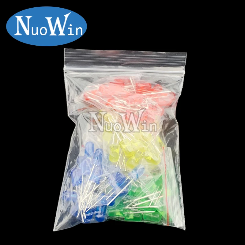 3 mm 5 mm LED-Dioden-Sortiment-Set, Weiß, Grün, Rot, Blau, Gelb – Bild 5