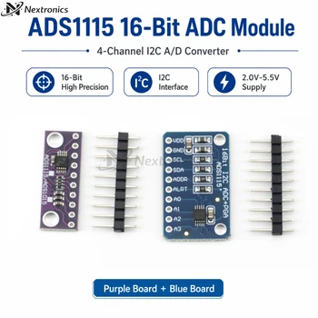 ADS1115 16 Bit I2C ADC 4-Kanal-Analog-zu-Digital-Wandlermodul PGA 2,0V-5,5V für Arduino RPi