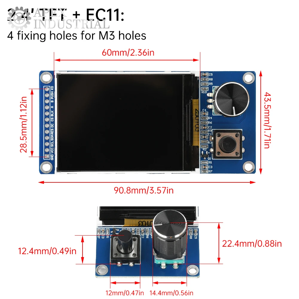 1,8/2,4 Zoll 128x160 320x240 SPI Display Bildschirm TFT Modul mit EC11 – Bild 3