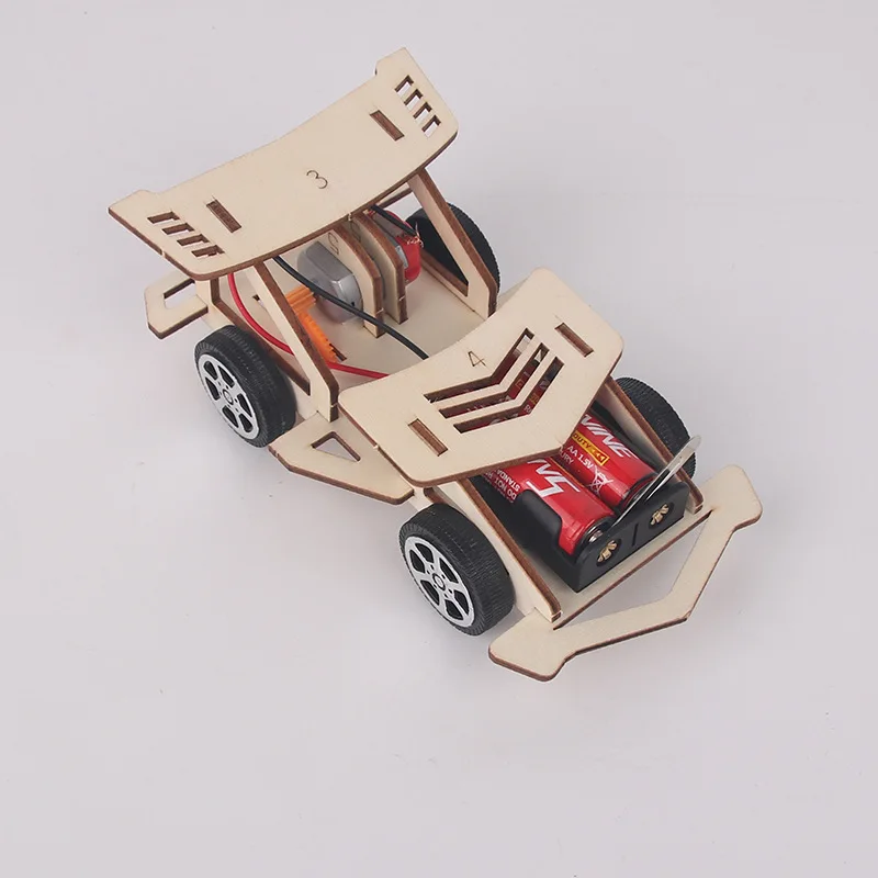 DIY Holz-Elektro-Rennwagen Allradantrieb Rennwagen-Bausatz – Bild 3