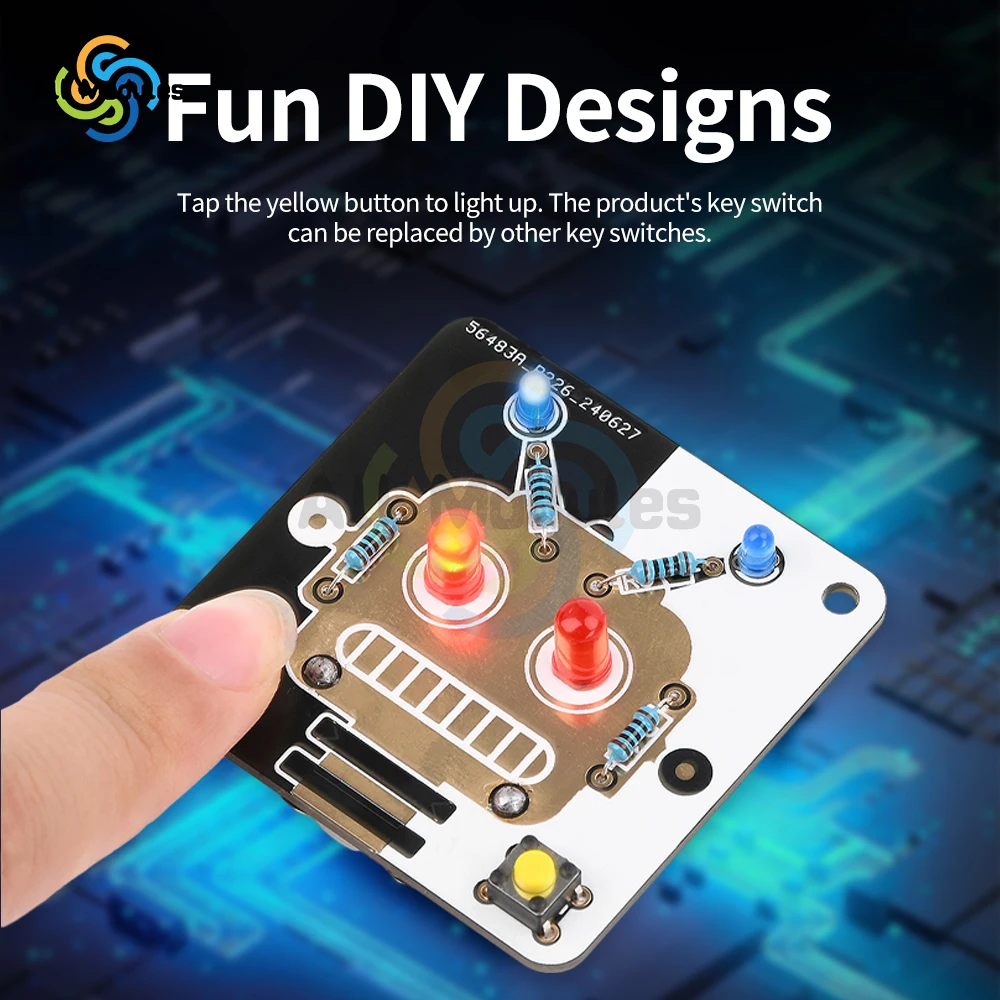 DIY LED Schweißen Spaß Kit Elektronische Produktion Löten Praxis Teile – Bild 3