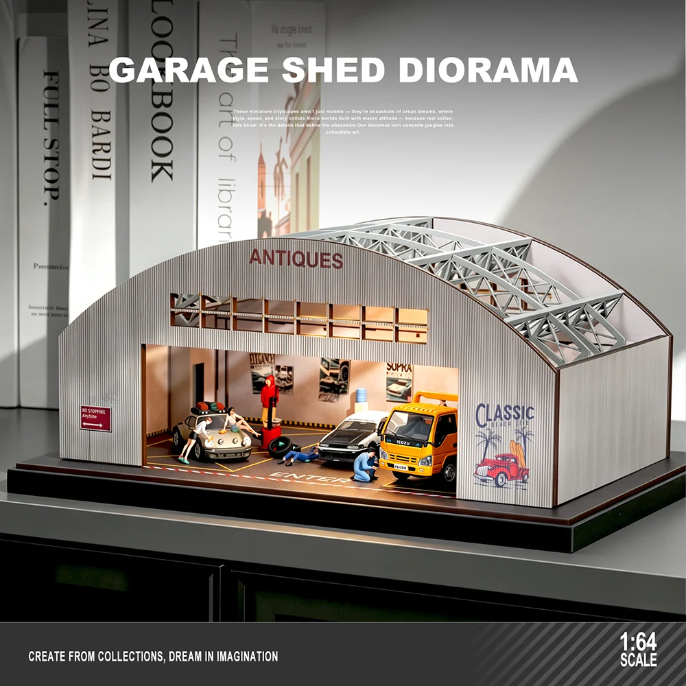 1/64 DIY Carport-Garage Diorama-Modellbausatz - Bausatz – Bild 2