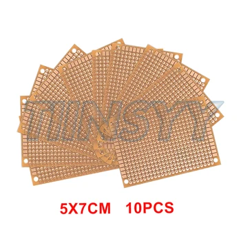 5x7CM PCB Prototyp-Kit Protoboard Leiterplatte Testplatine 432-Loch-Perforationsplatine Universelle (10 Stück)