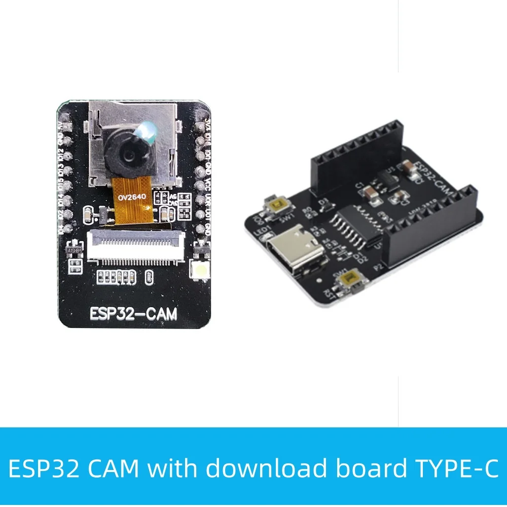 ESP32-CAM WiFi + Bluetooth Modul Kameramodul Entwicklungsboard ESP32 mit Kameramodul OV2640 2MP für Arduino