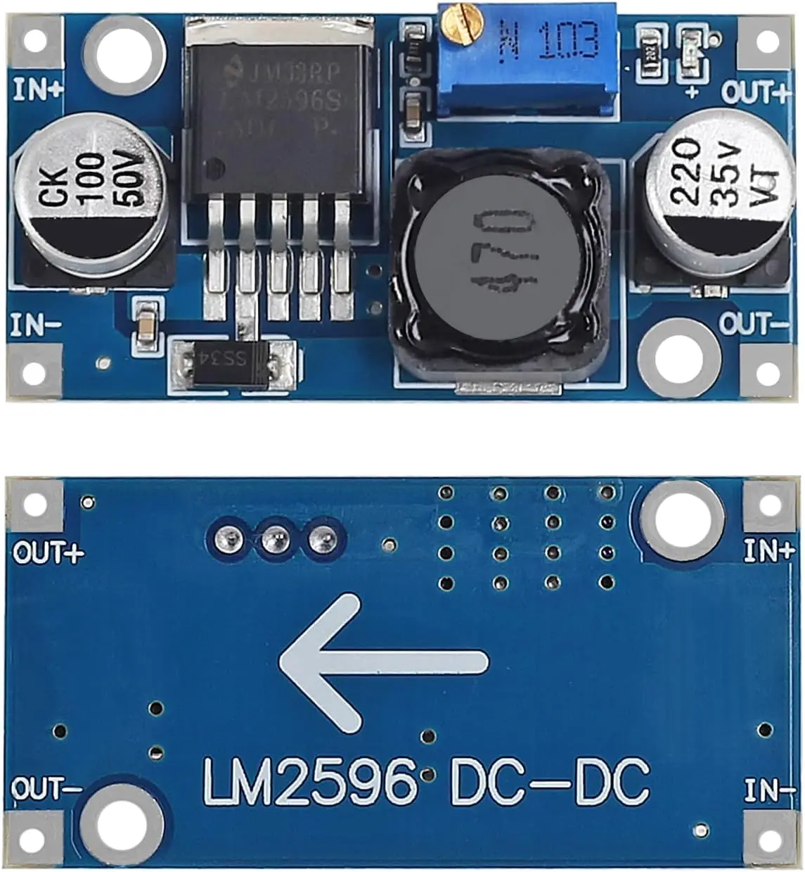 LM2596 DC zu DC Buck Converter 3,0-40V zu 1,5-35V Netzteil Step Down – Bild 3