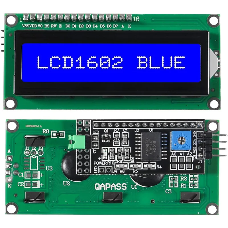 LCD1602 I2C Display Modul Blau Grüner Bildschirm 5V PCF8574 IIC – Bild 3