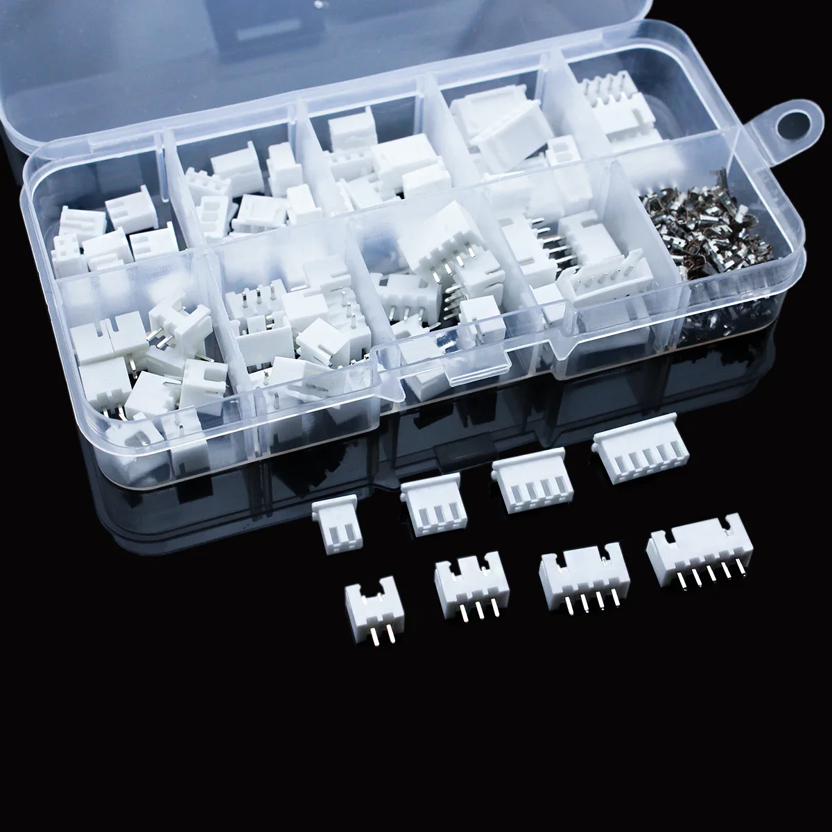 2/3/4/5P 2,54 mm Stecker- und Buchsenklemmen-Set, JST (230 Stück) – Bild 2