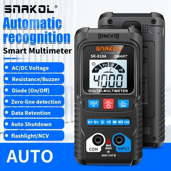 Professionelles Digitalmultimeter AC DC NCV Smart Multimeter Multimetro Ohm Spannungsmesser Auto Range 600V