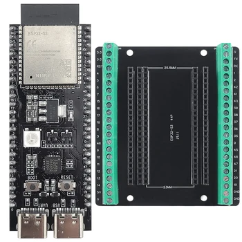 ESP32-S3 Entwicklungsboard mit Erweiterungsadapter BT 2.4G WLAN-Modul 8MB PSRAM N16R8 44-Pin CP2102 Typ-C