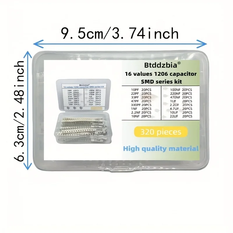 (Industrielle SMD-Kondensator-Komponenten) 320-teiliges 1206 – Bild 6